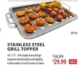 TA Appliances & Barbecues STAINLESS STEEL GRILL TOPPER offer