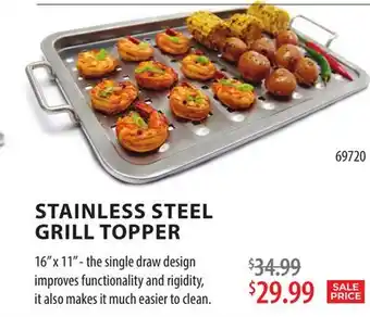 TA Appliances & Barbecues STAINLESS STEEL GRILL TOPPER offer