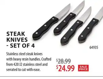 TA Appliances & Barbecues STEAK KNIVES-Stainless offer