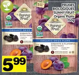 Supermarché PA PRUNES BIOLOGIQUES BIOLOGIQUES SUNNY FRUIT | Organic Plums offer