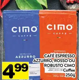 Supermarché PA CAFÉ ESPRESSO AZZURRO, ROSSO OU ROBUSTO CIMO | Cimo Coffee offer