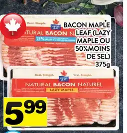 Supermarché PA BACON MAPLE LEAF (LAZY | MAPLE OU 50%MOINS DE SEL) offer