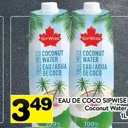 Supermarché PA EAU DE COCO SIPWISE | Sipwise Coconut Water offer