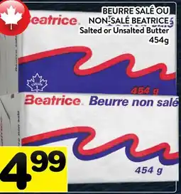 Supermarché PA BEURRE SALÉ OU NON-SALÉ BEATRICE |Salted or Unsalted Butter offer