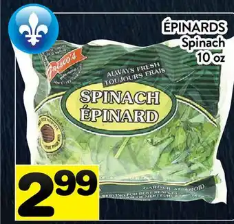 Supermarché PA ÉPINARDS | Spinach offer