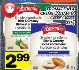 Supermarché PA FROMAGE À LA CRÈME LACTANTIA | Cream Cheese offer