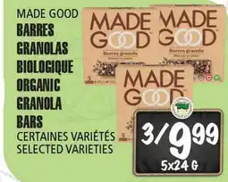 Marches Tau BARRE GRANOLAS BIOLOGIQUE MADE GOOD offer