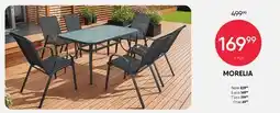 Meubles RD Morelia - Metal Rectangular Table with 6 Chairs offer