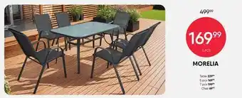 Meubles RD Morelia - Metal Rectangular Table with 6 Chairs offer