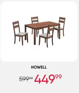 Meubles RD Howell - Rectangular Dining Table with 4 Chairs - Beige offer