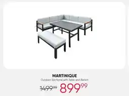 Meubles RD Martinique - Steel Outdoor Sectional with Table and Bench offer