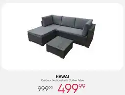 Meubles RD Hawai - Rattan Outdoor Sectional with Coffee Table - 2 pcs offer