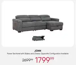 Meubles RD John - Power Sectional with Sliders and Chaise offer