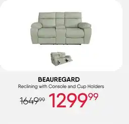 Meubles RD Beauregard - Reclining Loveseat and Console with Cup Holders offer