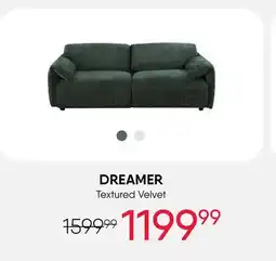 Meubles RD Dreamer - Textured Velvet Feather-Filled Sofa - Dark Green offer