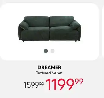 Meubles RD Dreamer - Textured Velvet Feather-Filled Sofa - Dark Green offer