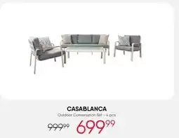 Meubles RD Casablanca - Aluminium Outdoor Conversation Set with Coffee Table - 4 pcs offer