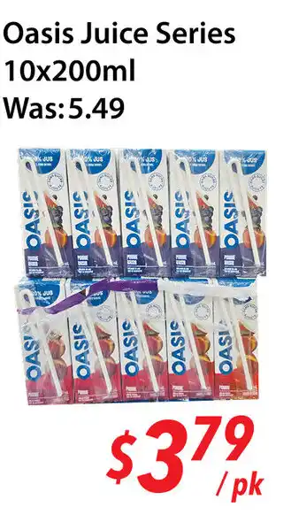 Ample Food Market Oasis juice series offer