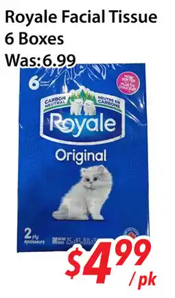 Ample Food Market Royale facial tissue offer