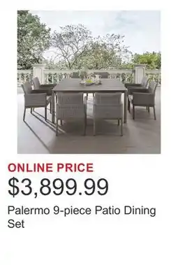 Costco Palermo 9-piece Patio Dining Set offer