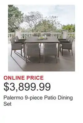Costco Palermo 9-piece Patio Dining Set offer
