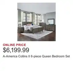 Costco A-America Collins II 6-piece Queen Bedroom Set offer
