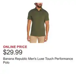 Costco Banana Republic Men's Luxe Touch Performance Polo offer