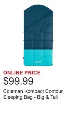 Costco Coleman Kompact Contour Sleeping Bag - Big & Tall offer