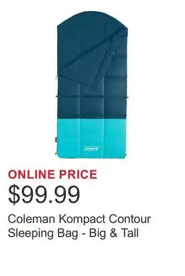 Costco Coleman Kompact Contour Sleeping Bag - Big & Tall offer