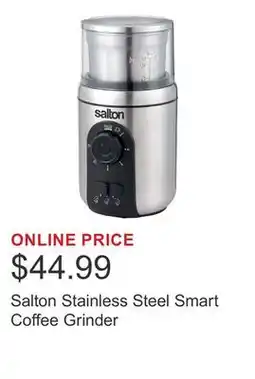 Costco Salton Stainless Steel Smart Coffee Grinder offer