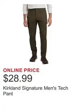 Costco Kirkland Signature Men's Tech Pant offer