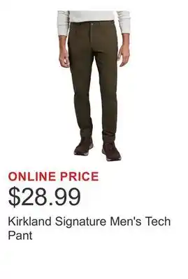 Costco Kirkland Signature Men's Tech Pant offer