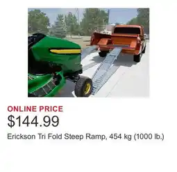 Costco Erickson Tri Fold Steep Ramp, 454 kg (1000 lb.) offer