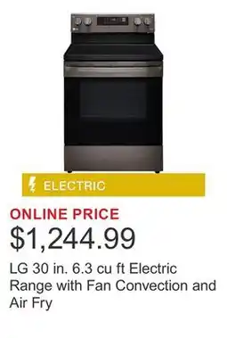 Costco LG 30 in. 6.3 cu ft Electric Range with Fan Convection and Air Fry offer