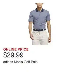 Costco adidas Men's Golf Polo offer
