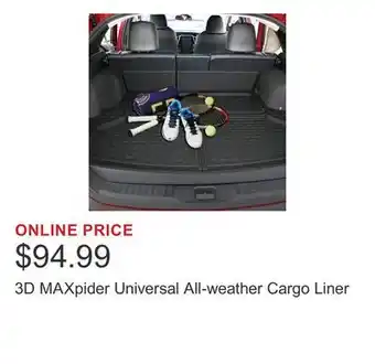 Costco 3D MAXpider Universal All-weather Cargo Liner offer