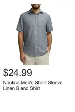 Costco Nautica Men's Short Sleeve Linen Blend Shirt offer