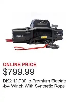 Costco DK2 12,000 lb Premium Electric 4x4 Winch With Synthetic Rope offer