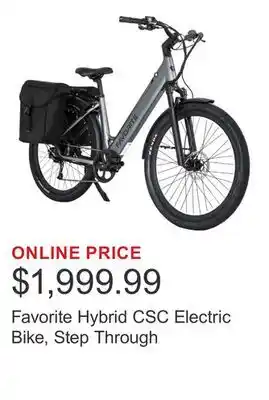 Costco Favorite Hybrid CSC Electric Bike, Step Through offer