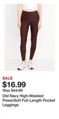 Old Navy Old Navy High-Waisted PowerSoft Full-Length Pocket Leggings offer