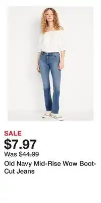 Old Navy Old Navy Mid-Rise Wow Boot-Cut Jeans offer