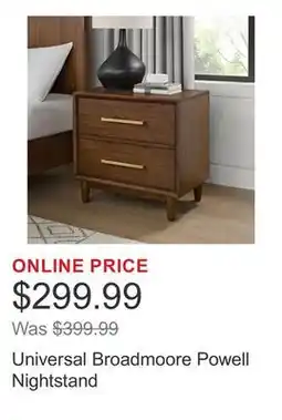 Costco Universal Broadmoore Powell Nightstand offer