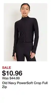 Old Navy Old Navy PowerSoft Crop Full Zip offer