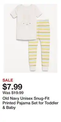 Old Navy Old Navy Unisex Snug-Fit Printed Pajama Set for Toddler & Baby offer