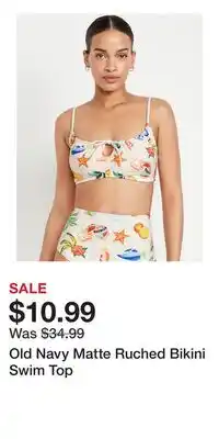Old Navy Old Navy Matte Ruched Bikini Swim Top offer