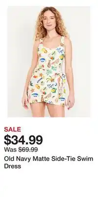 Old Navy Old Navy Matte Side-Tie Swim Dress offer