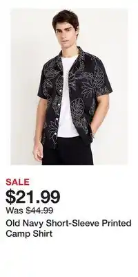 Old Navy Old Navy Short-Sleeve Printed Camp Shirt offer