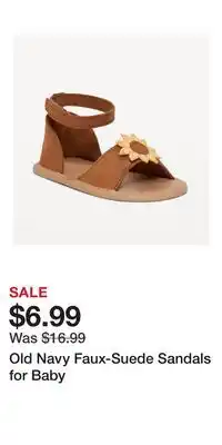 Old Navy Old Navy Faux-Suede Sandals for Baby offer