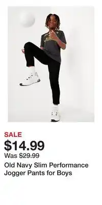 Old Navy Old Navy Slim Performance Jogger Pants for Boys offer