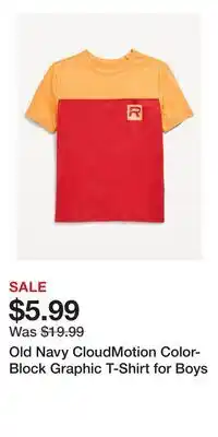 Old Navy Old Navy CloudMotion Color-Block Graphic T-Shirt for Boys offer